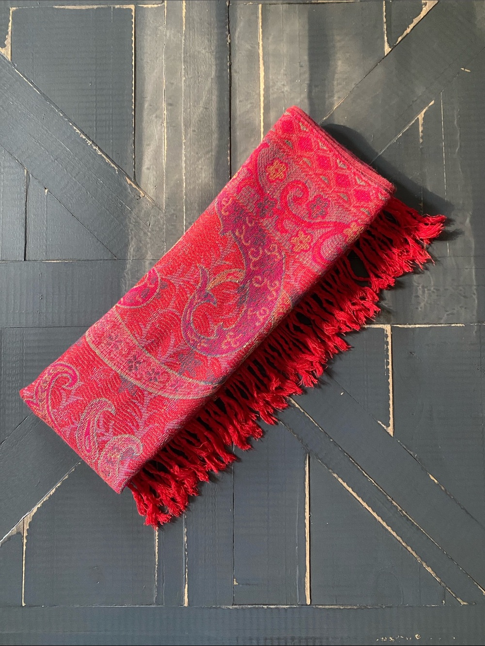 🌹Vintage🌹Paisley Pashmina Silk Blend Scarf